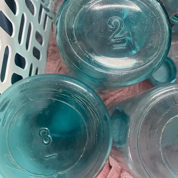 Set of 8 1/2 Gallon Vintage(1910) Ball Glass Jars with Original Zinc Lids